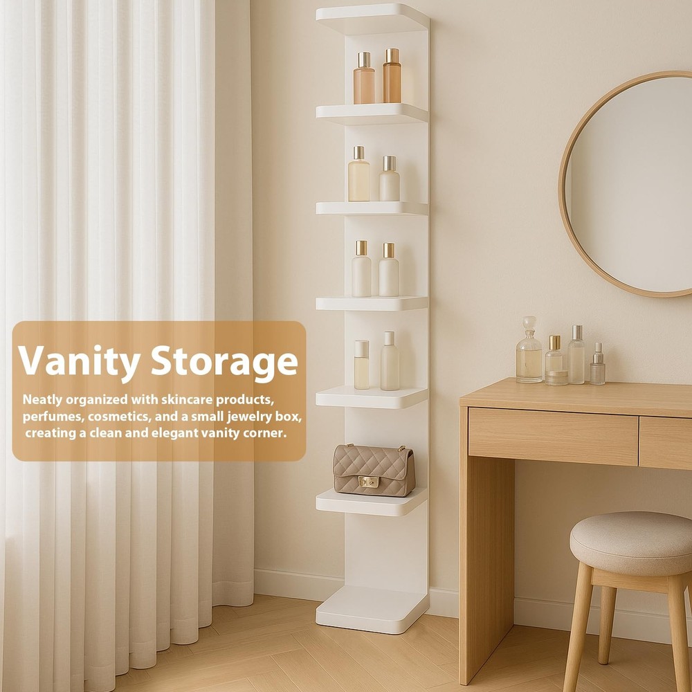Versatile 7 Tier Wall Shelf Unit,White Lack Wall Shelf,Display Floating Shelf...