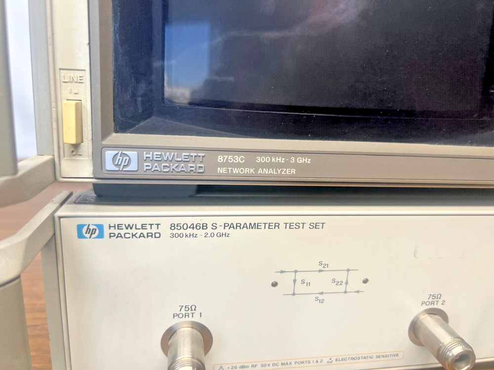HP 8753C 300kHz-3GHz Network Analyzer w/ 85046B S-Parameter Test Set