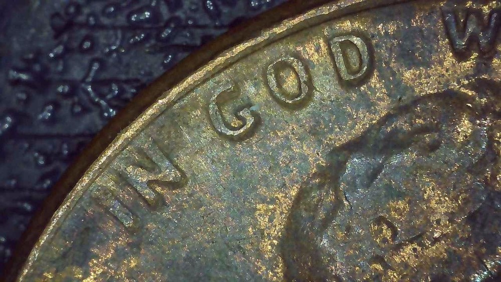 1979 D Lincoln Penny error collar break