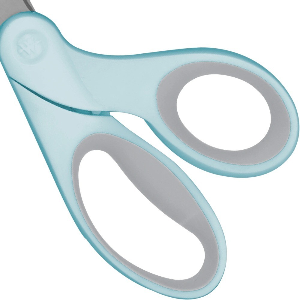 Bent Titanium Bonded Fabric Sewing Scissors for Crafting Blue 1-Count