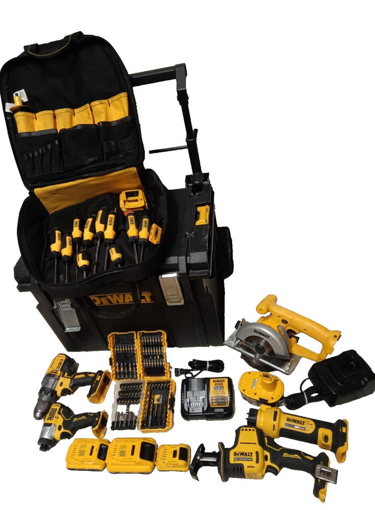 DeWalt Toughsystem Modular Cordless Tools Toolbox Backpack Contractors Combo Set