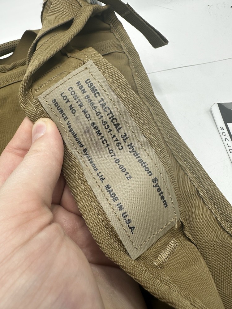 New With Tags USMC Tactical Source WXP 3L/100 Oz. Hydration System Pack