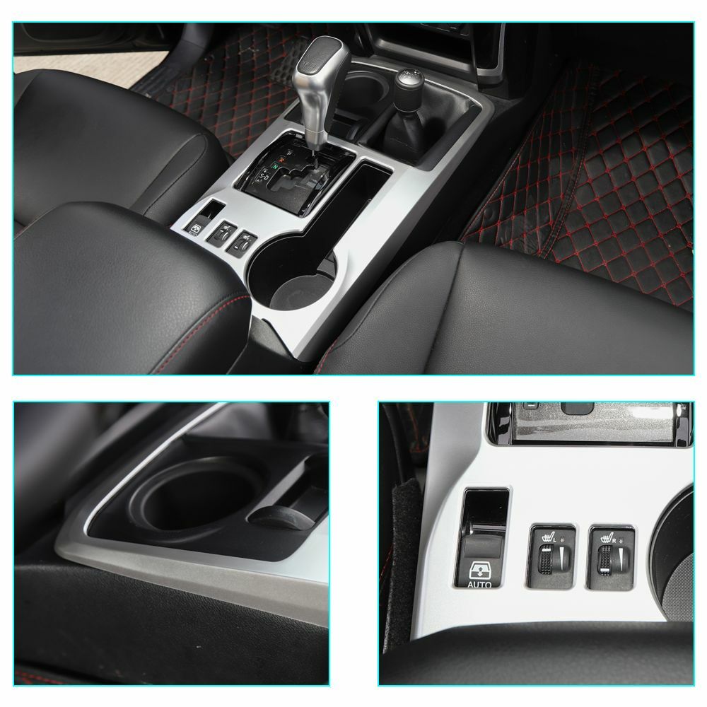 Center Console Gear Shift Box Panel Cover Trim For 4Runner 2010+ Sliver
