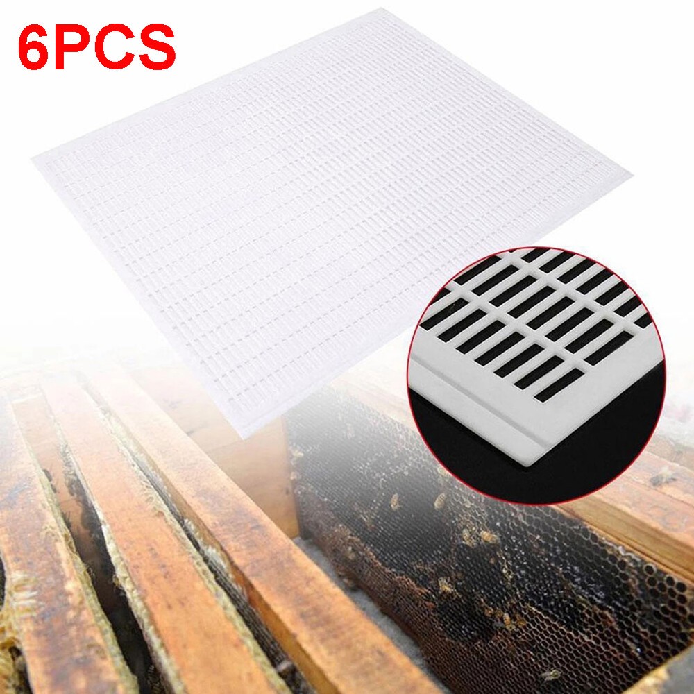 6Pack 10 Frame Plastic Queen Bee Excluder,Trapping Net Grid Beekeeping Tool kit