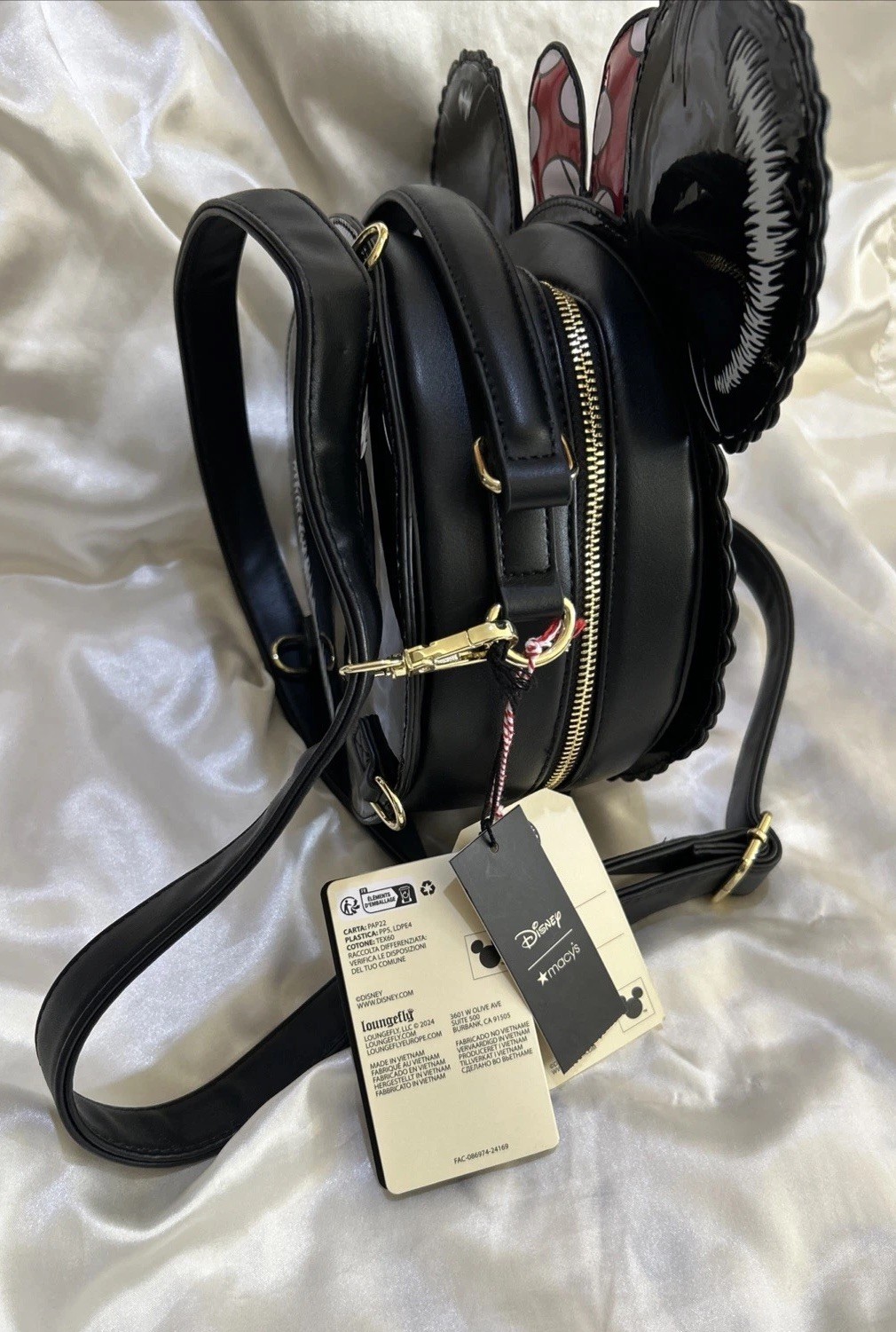 RARE NEW MACYS X LOUNGEFLY 1ST EDITION PARADE MINNIE MOUSE BALLOON AND EARS SET!