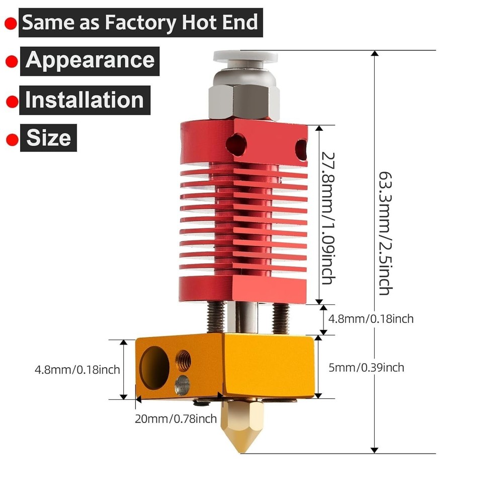 Comprehensive Ender 3 Hotend Upgrade - M3 Thermistor & Complete Accessories Set