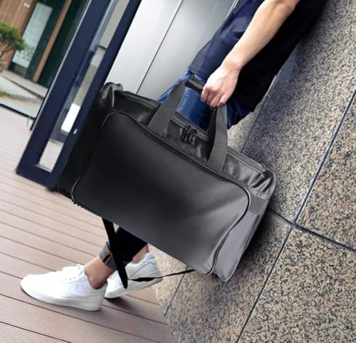 30L Multi-Function Sneaker Bag - Waterproof Duffel with Adjustable 4 Black
