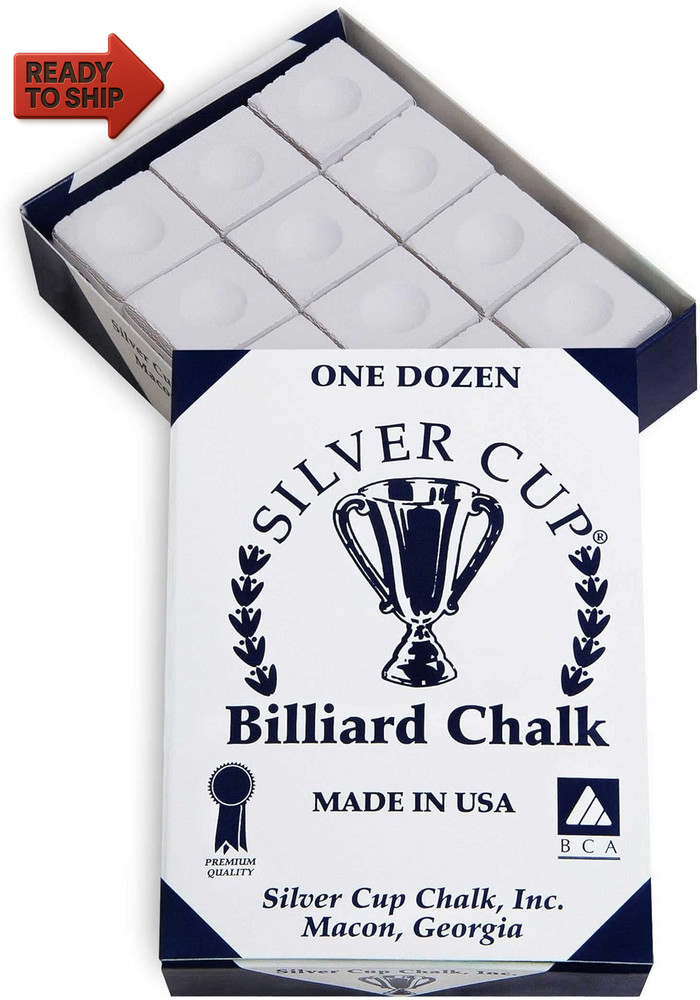 Silver Cup Chalk, White, 12-Piece Box