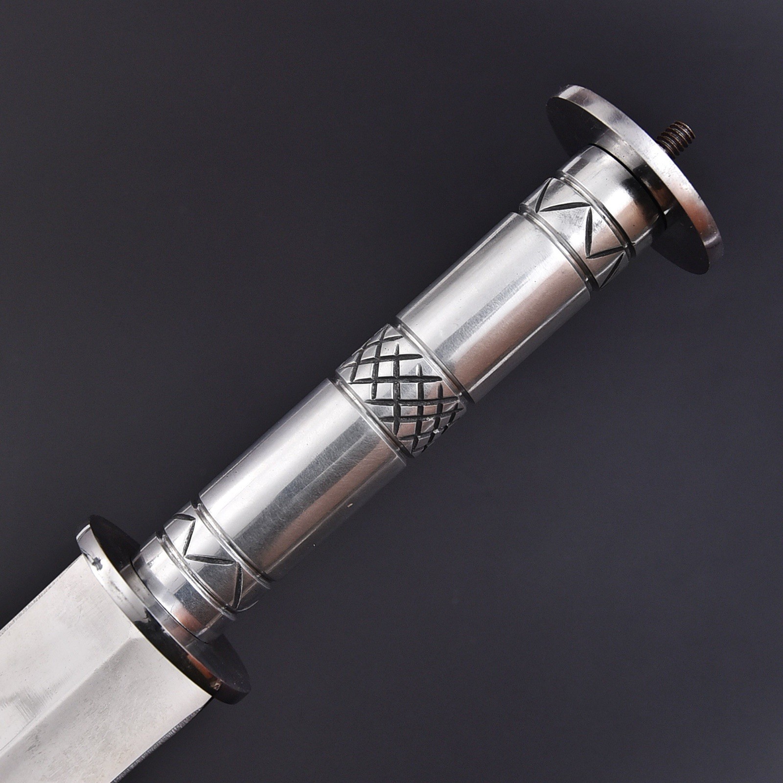 European Double Edge Sword dirk-style fighting blade With Leather Sheath