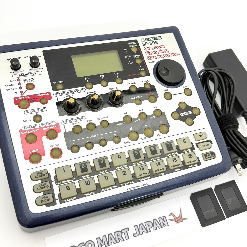 BOSS SP-505 Groove Sampling Workstation Digital Sampler W/Adapter, Memory card