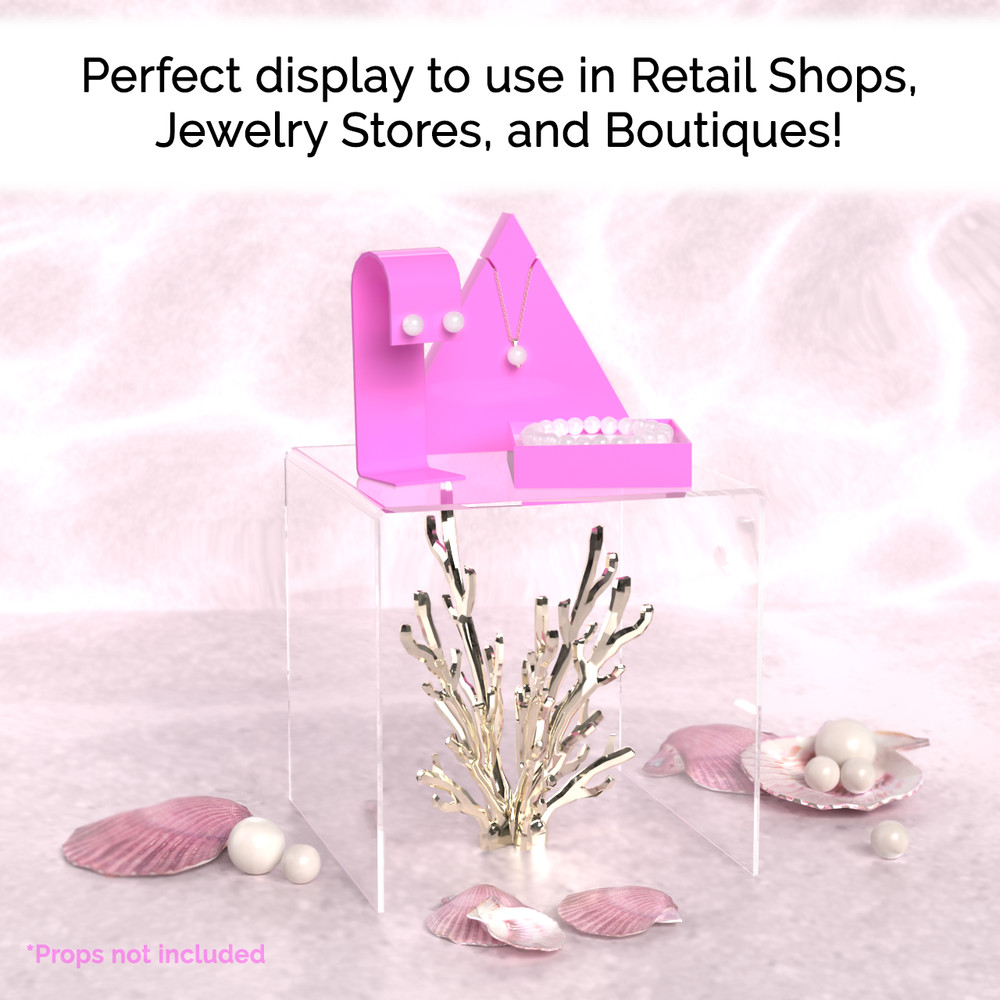 8" Square Riser Retail Showcase Display Platform Acrylic Table Qty 6