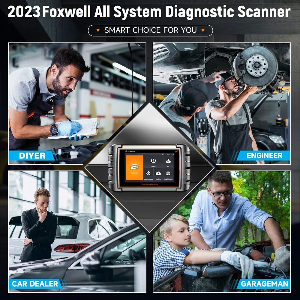FOXWELL NT809TS OBD2 Scanner Diagnostic Tool TPMS Programming Car Bi-Directional