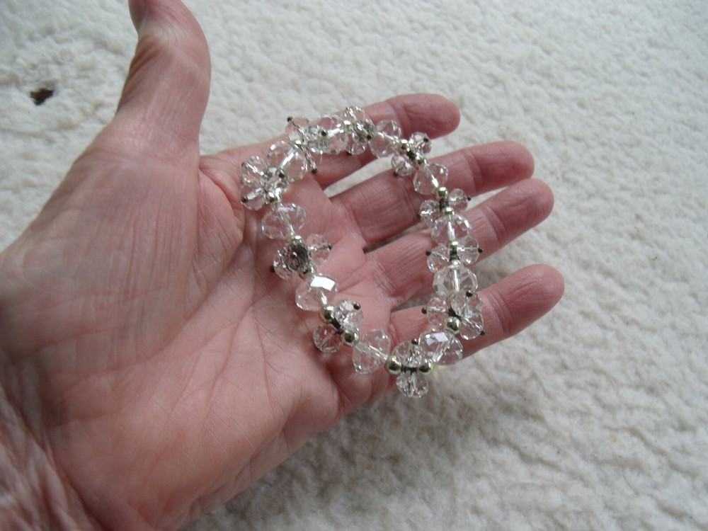 Crystal Bead Stretch Bracelet NWOB