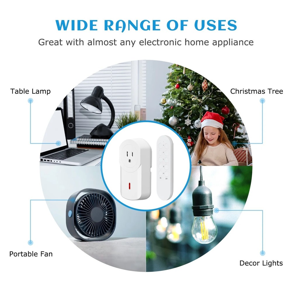 Surnice Wireless Remote Control Socket with Remote- White - Open Box