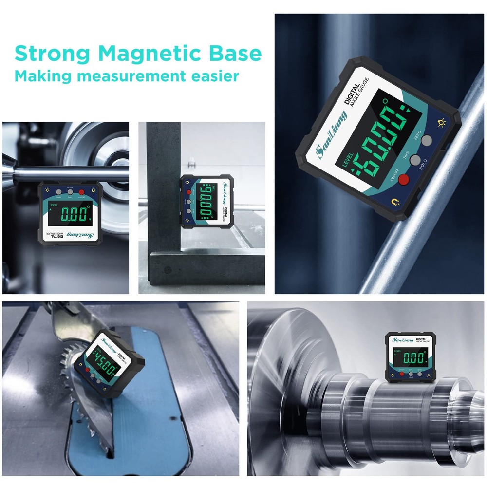 Digital Level Angle Gauge Meter Magnetic Electronic Level Angle Finder Tool P...
