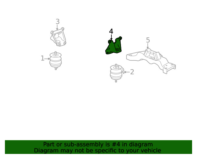 Genuine GM Driver Side Engine Mount Bracket 10360745