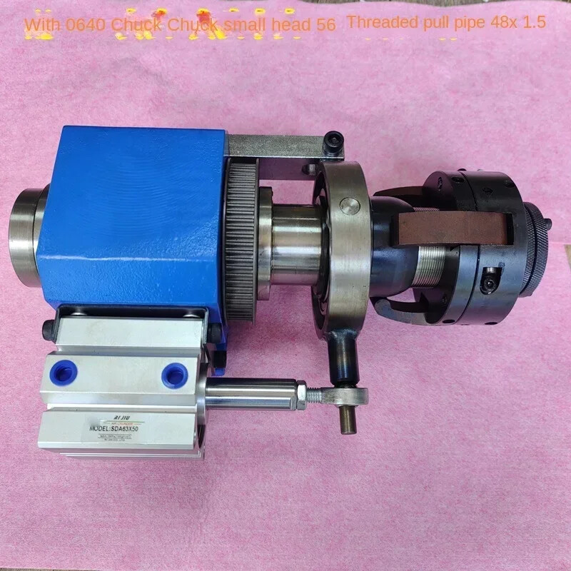 Spindle Type Rotary Pneumatic Clamp Base Collet Small Machine Tool Headstock