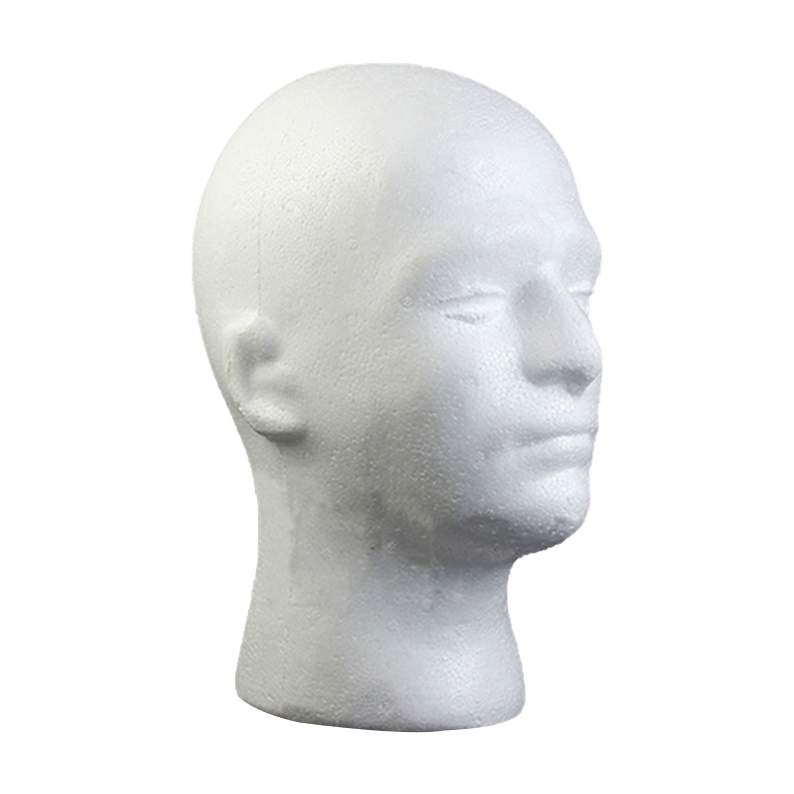 Male foam 1PC White MANNEQUIN head holder stand display wig hat glasses 11"
