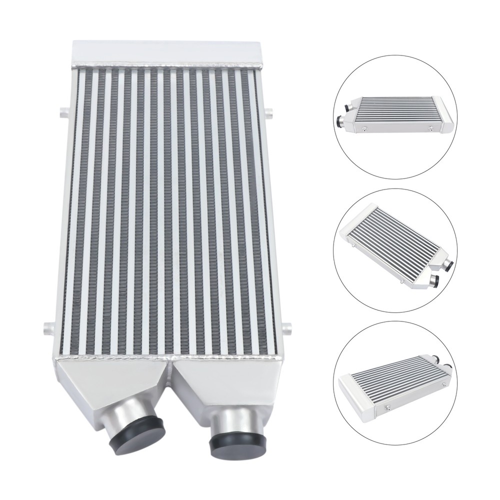 Universal Aluminum Intercooler Front Mount 2.5" Inlet&Outlet Same One Side