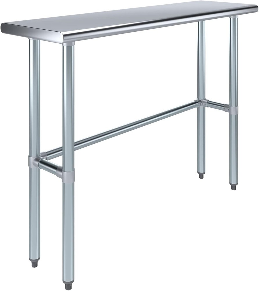 Stainless Steel NSF Kitchen Restaurant Work Prep Table Open Base 48" x 18”