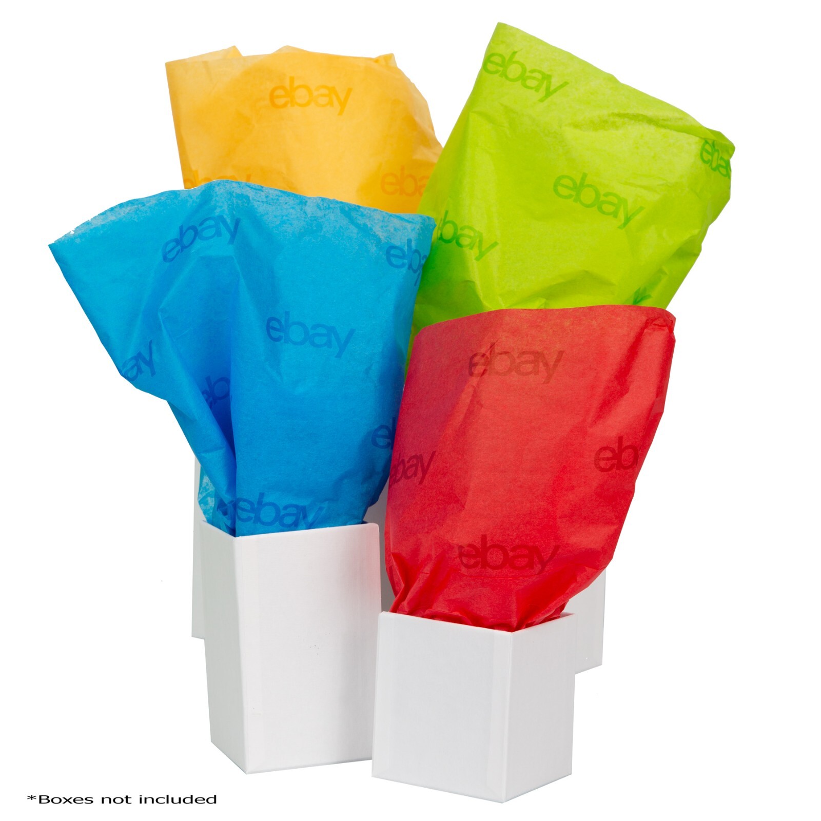 NEW Tissue Paper – Red, Blue, Green, and Yellow Multi-Pack 20” x 30”