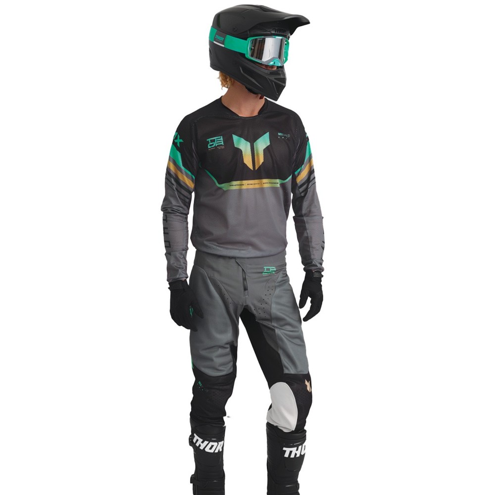 Thor Launchmode Vented Raptor Jersey - Black/Charcoal