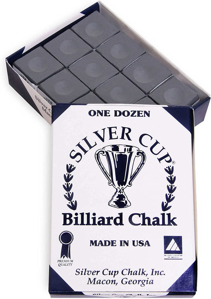 Billiard CHALK - ONE DOZEN (Charcoal)