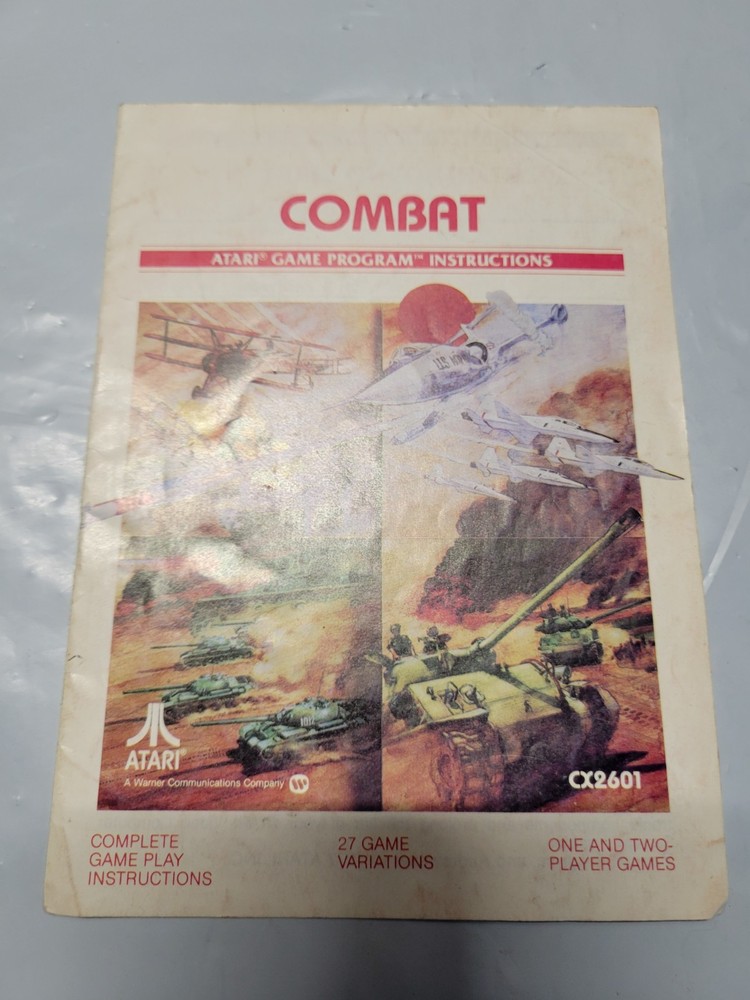 Combat Atari 2600 Game Manual Original