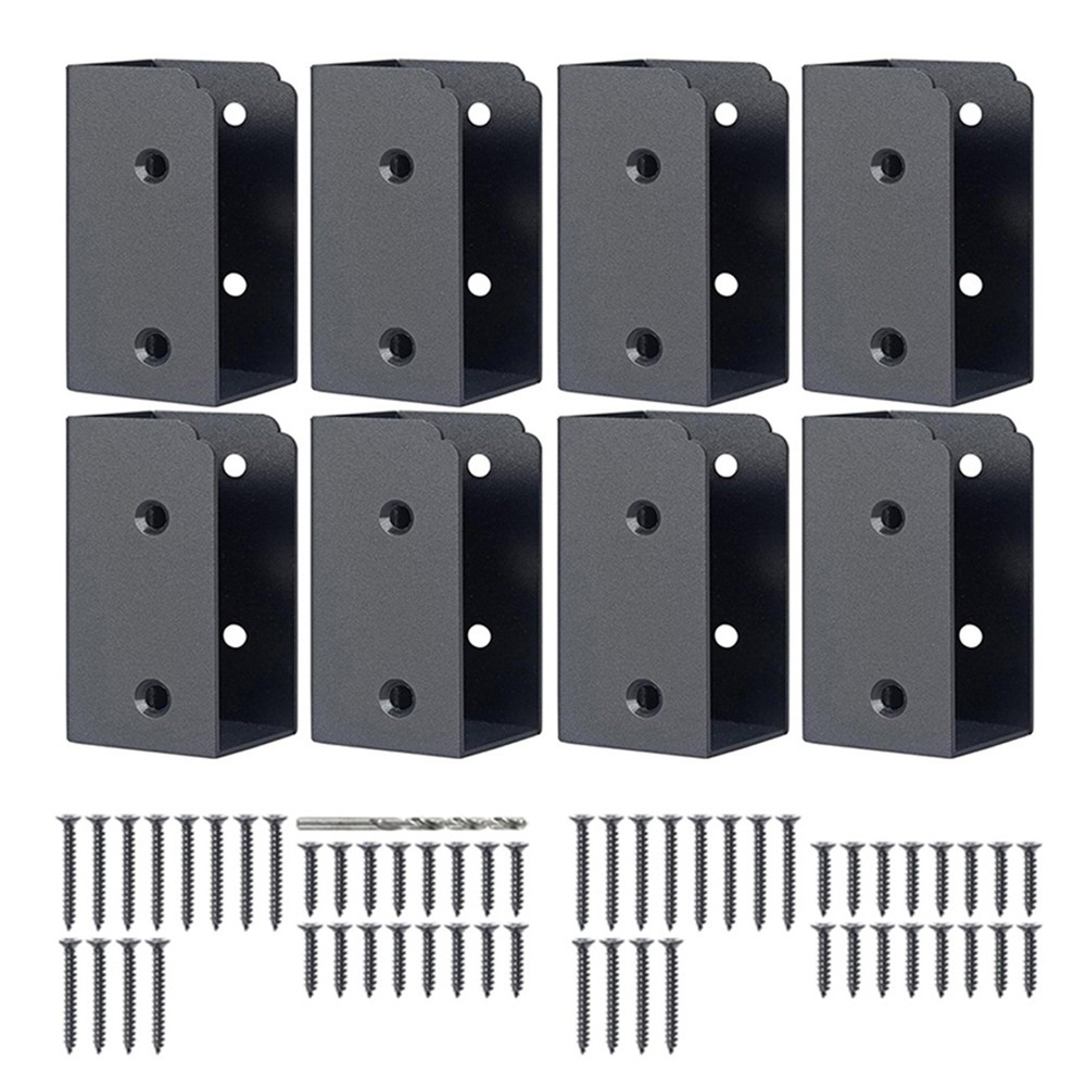 8Pcs Stainless Steel Deck Railing Brackets Rustproof Corrosion Resistant Stair