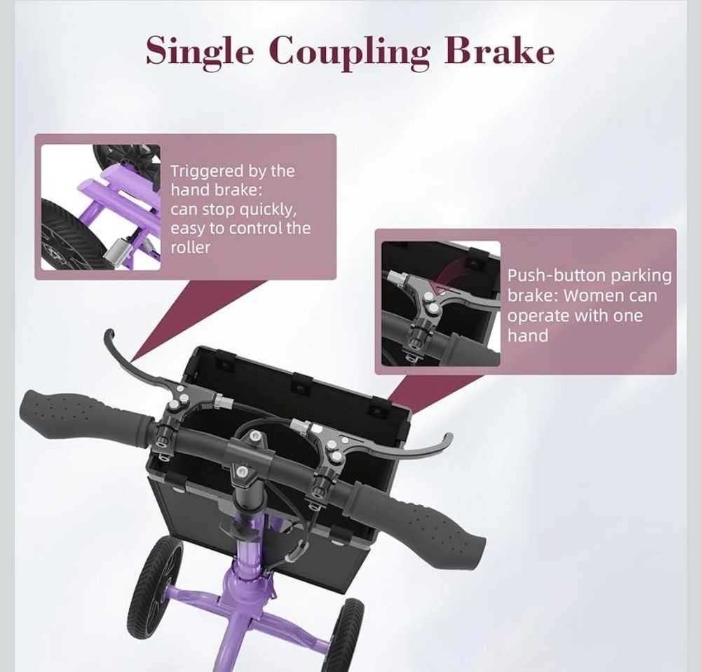 FVZZIN Purple Knee Scooter