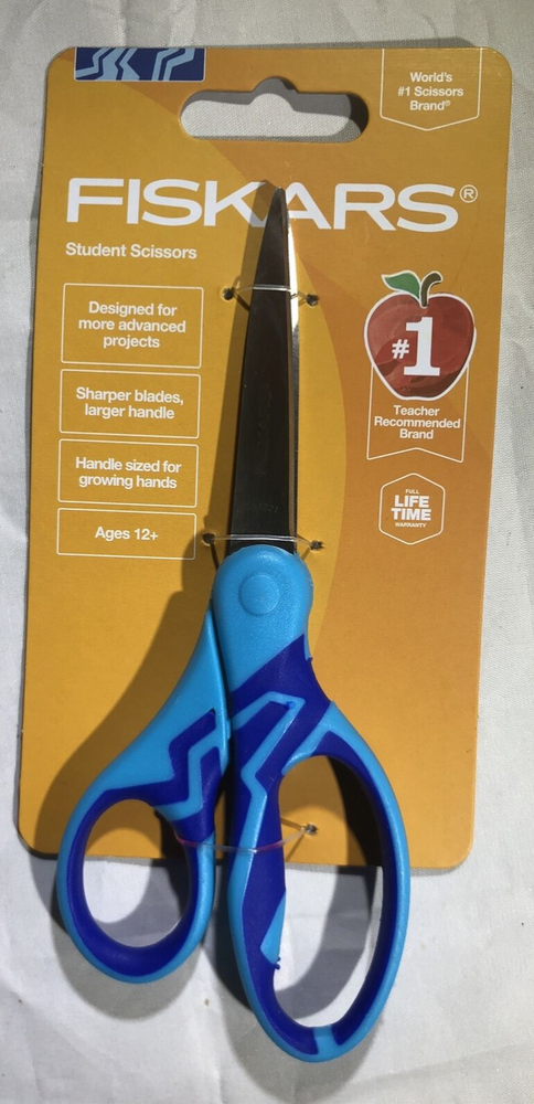 Fiskars Student Scissors - 7” Blue Small Sharp Craft Sewing School scrapbooking