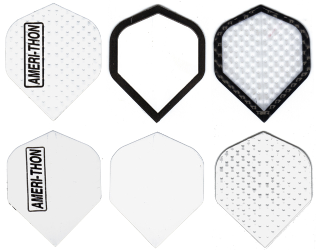 Dart Flights- 6 sets Assorted White, Clear Styles