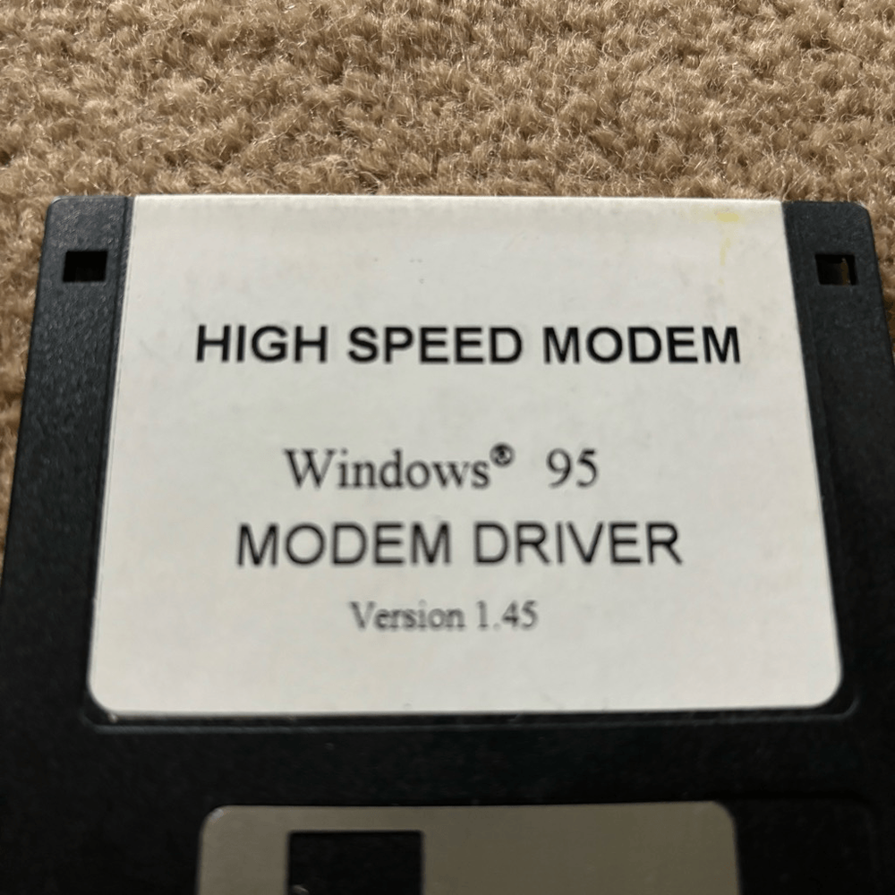 High Speed Modem Windows 95 Modem Driver Version 1.45 Floppy Disk