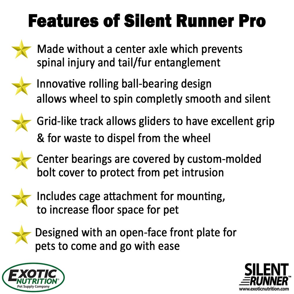 Silent Runner Pro Blue - Durable Pet Exercise Wheel with Stand