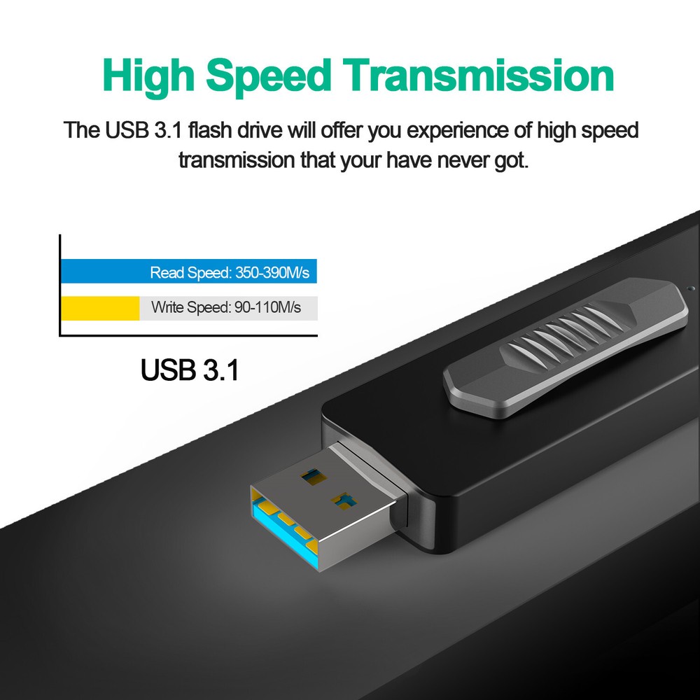 USB 3.1 128GB Flash Drive High Speed Memory Data Storage U Disk PC Laptop Drive