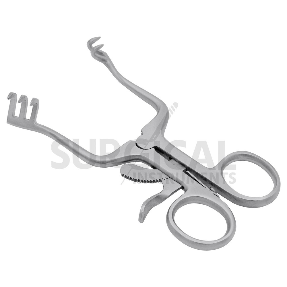 Weitlaner Retractor 4.5" 2x3 Prong SHARP Stainless Steel German Grade