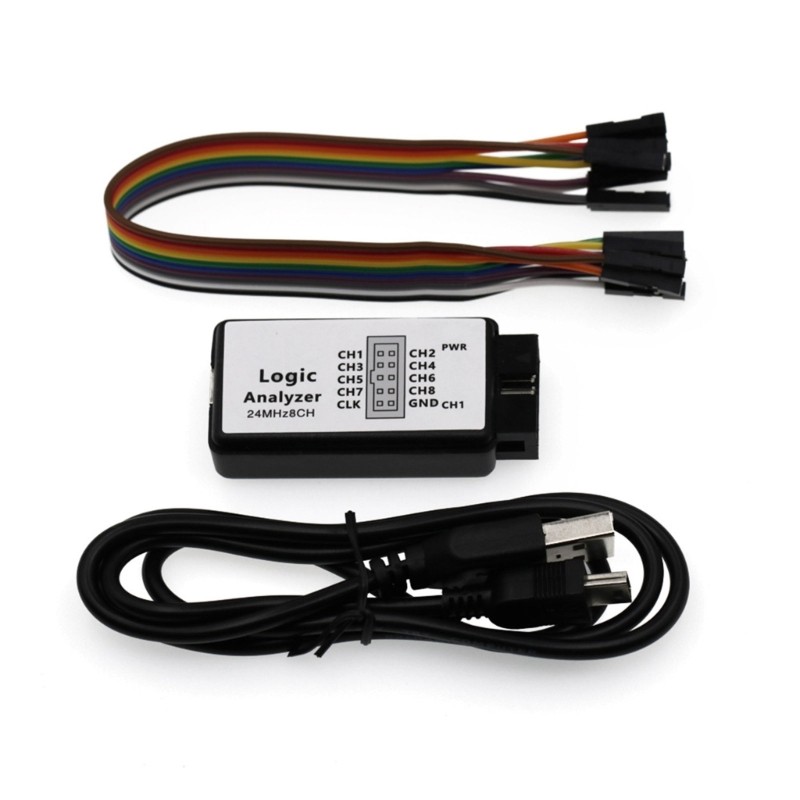 24MHz USB Logics Analyzers 8 Channel for Circuit Debugging Embedded Development