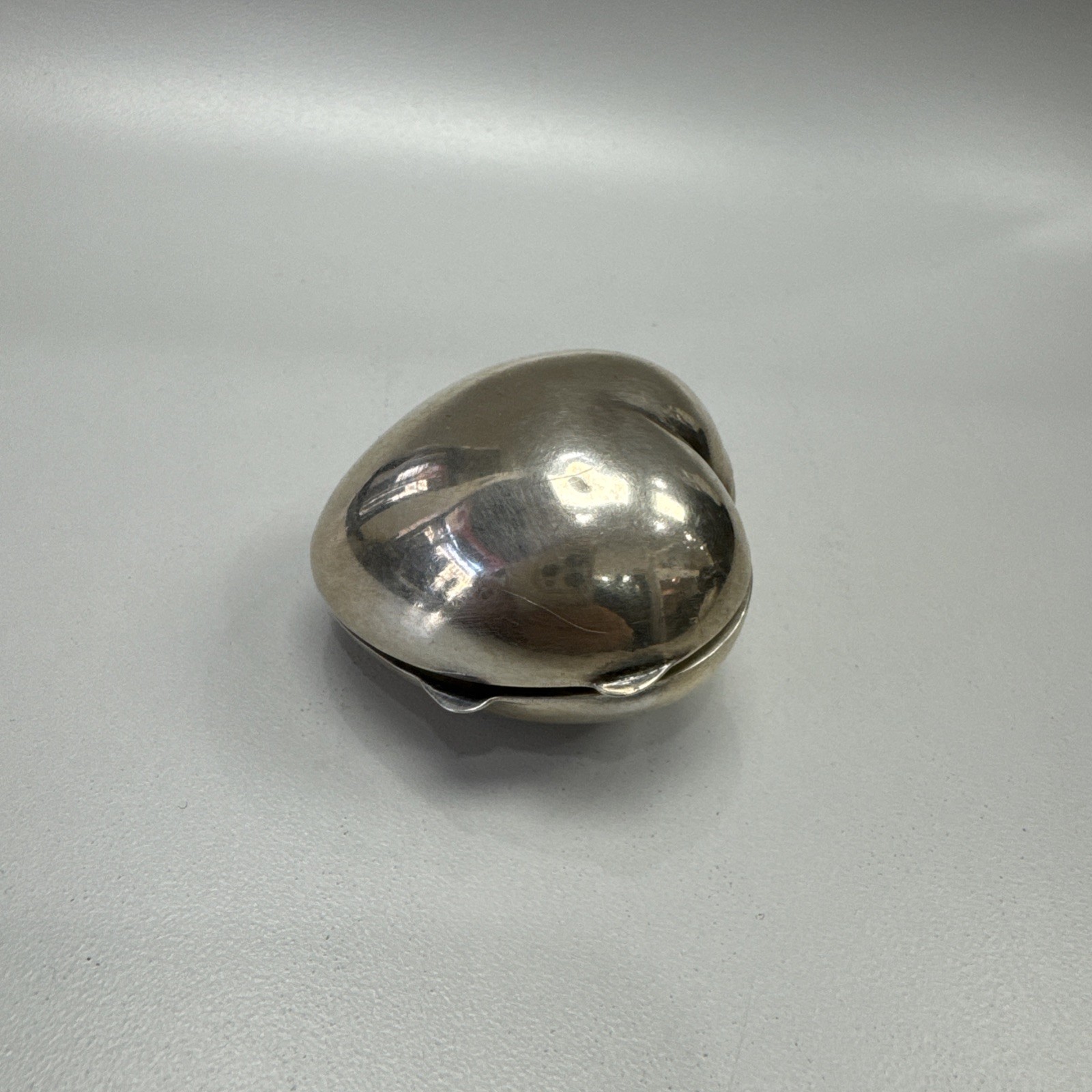 Tiffany & Co. Sterling Silver Heart Shape Classic Pill Box (Vintage)