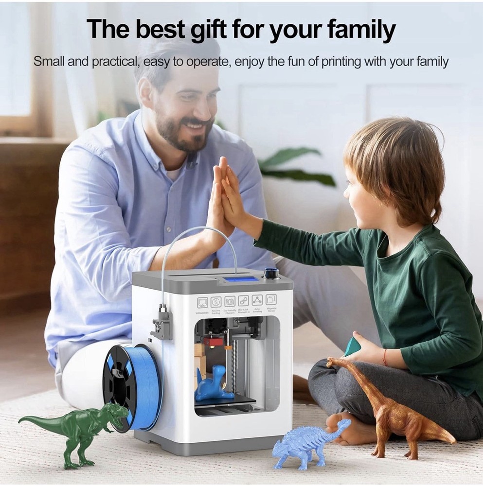 FDM 3D Printer Easy Setup Auto Leveling High Precision PLA ABS DIY Home Printing