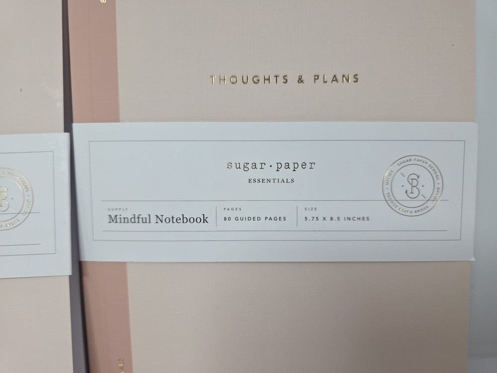 Sugar Paper THOUGHTS & PLANS 80 guide Pages (Mindiful Notebook) 2 Pk. B