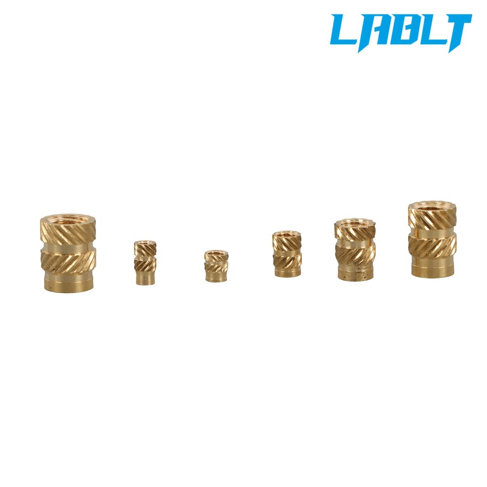 LABLT M2/M2.5/M3/M4/M5/M6 threaded inserts assortment kit Brass Total 350Pcs