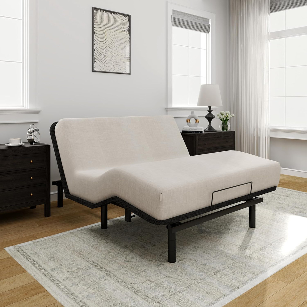 FLEXISPOT Adjustable Bed Frame Base Queen Size,Segmented Design,Easy Assemble,Ox