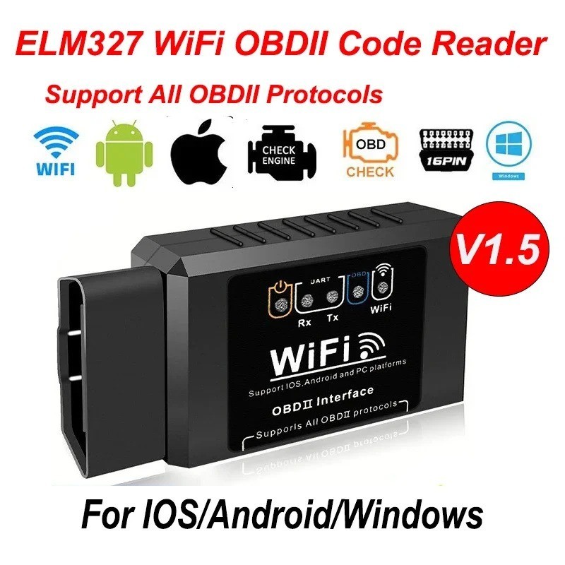 ELM327 WiFi OBD2 Code Reader V1.5 Car Diagnostic Tool Android iOS PC