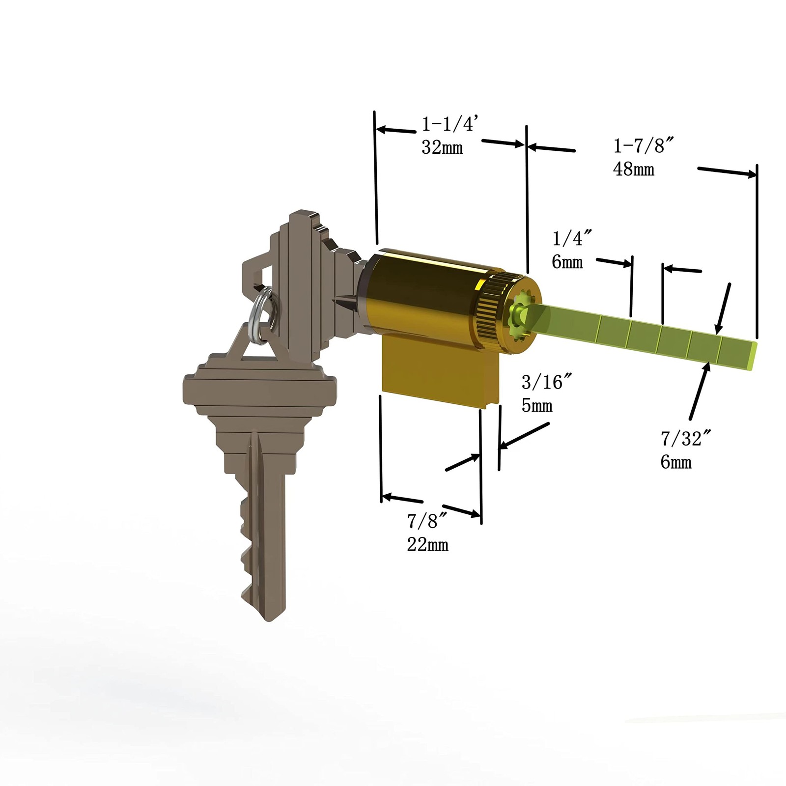 House Guard Tailpiece Cylinder Lock for Weiser, Kwikset and Weslock Models