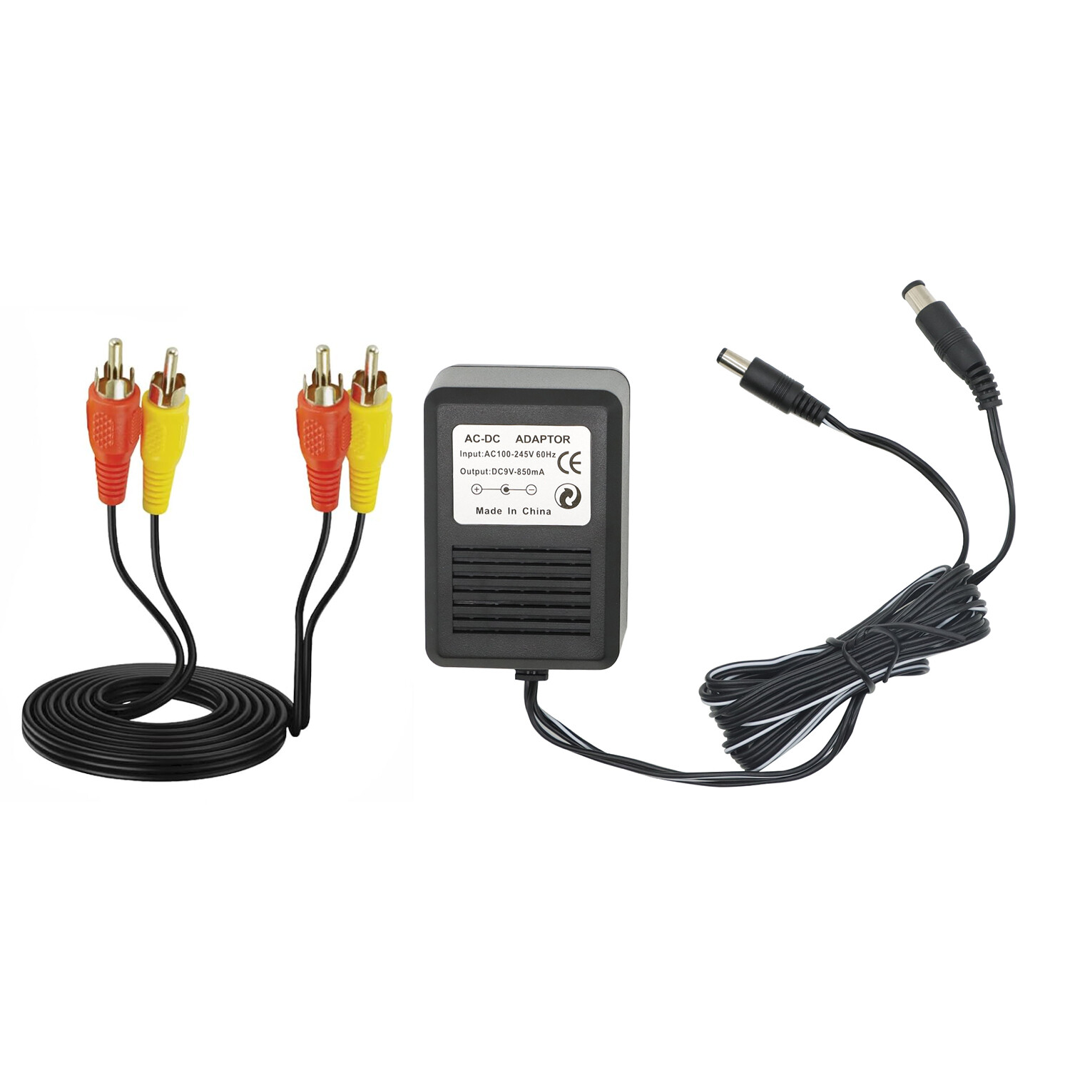 AC Adapter Power Cord AV Cable For NES Console (Nintendo Entertainment System)