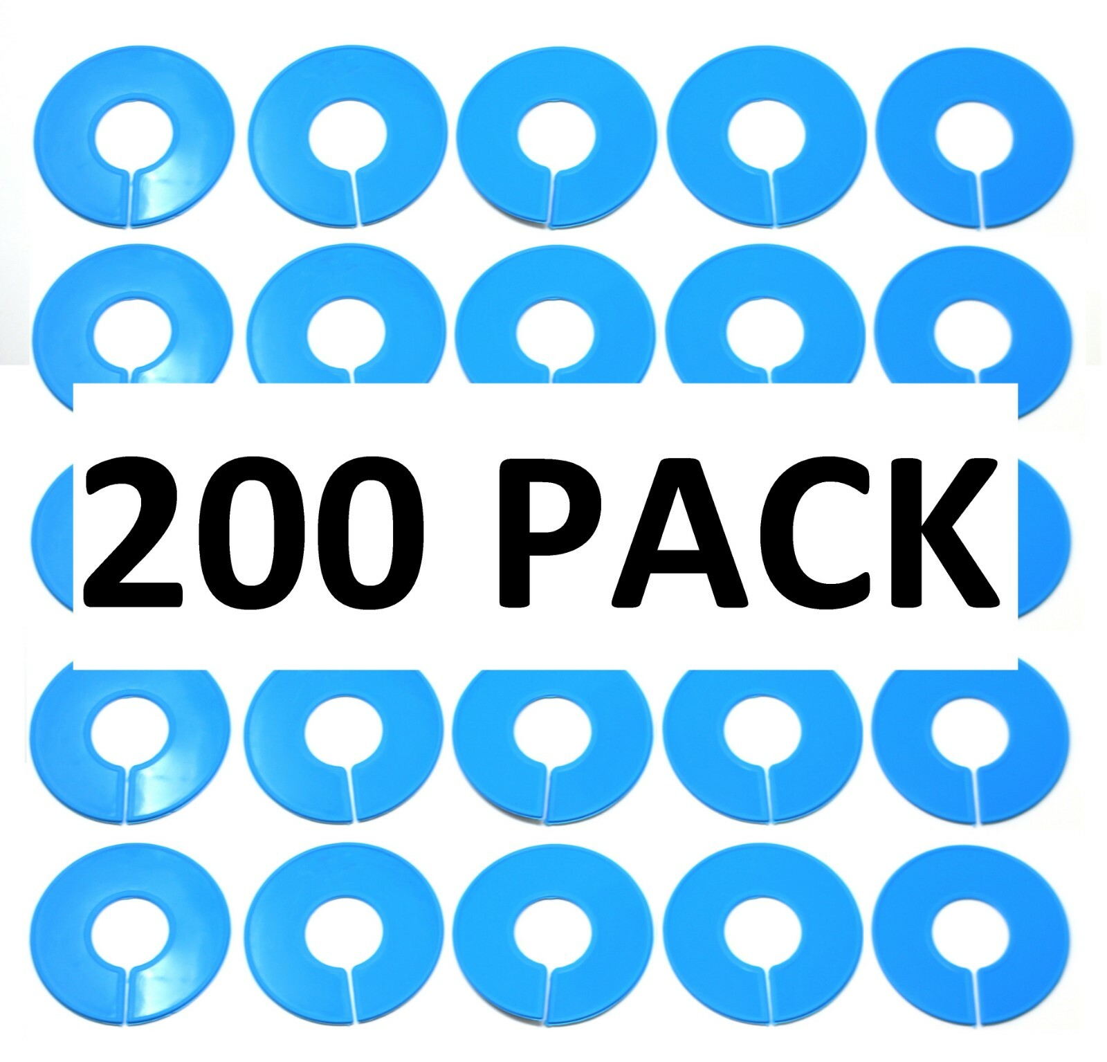 Blue Round Plastic Blank Rack Size Dividers - Multi-Pack