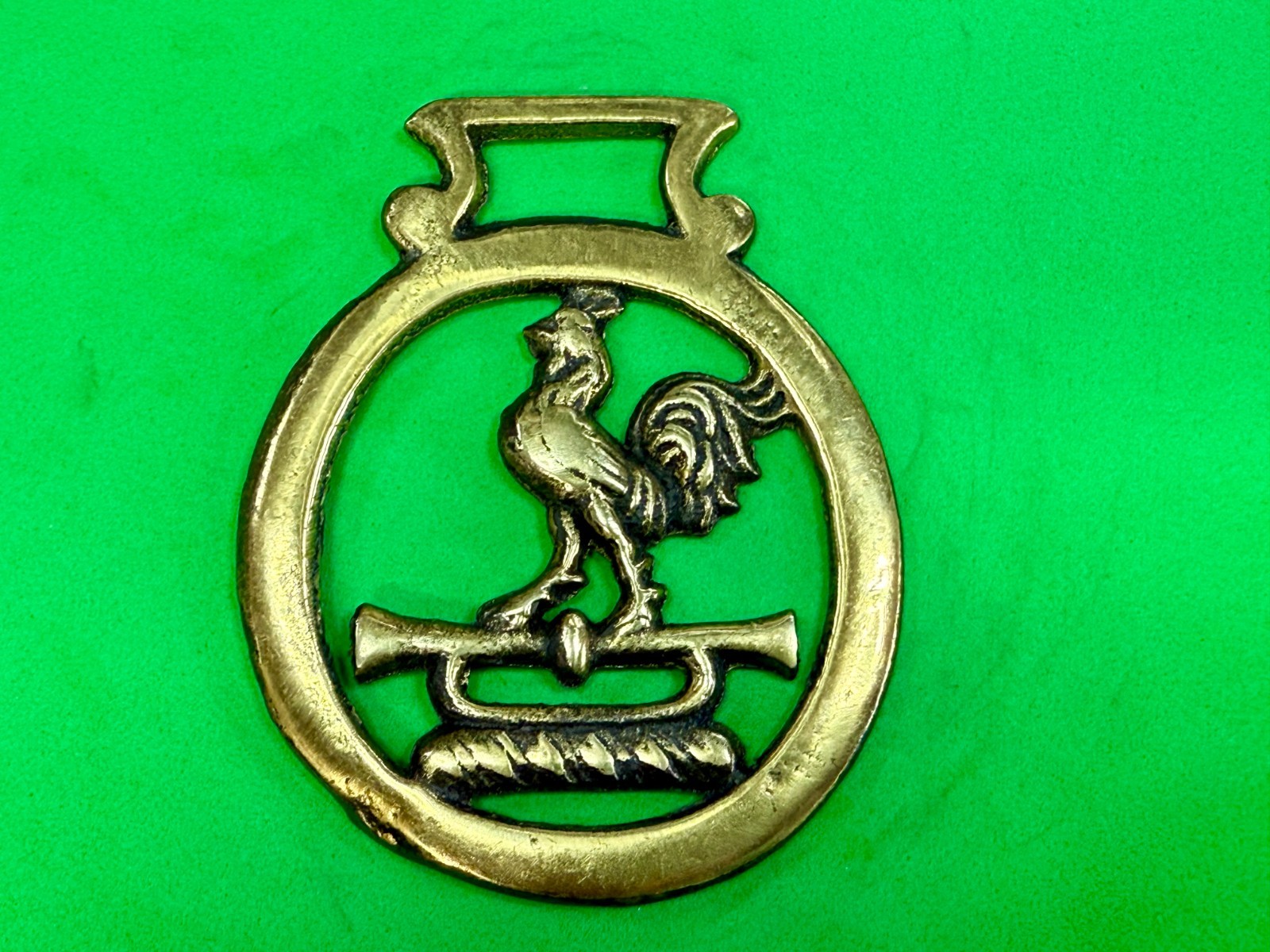 Rooster Cockerel Trumpet Openwork Bridle Harness Horse Saddle Medallion