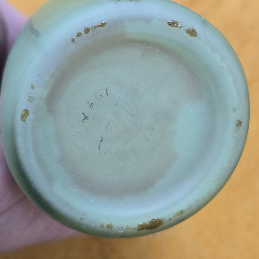 Antique Devilbiss Perfume Atomizer/Bottle Signed Green & Gold Hand Painted