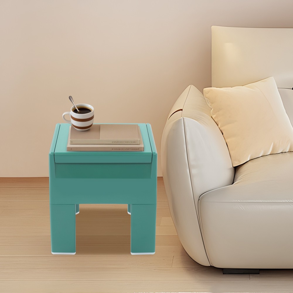 Multifunctional End Table Small Side Table for Bedroom Dorm and Small Spaces