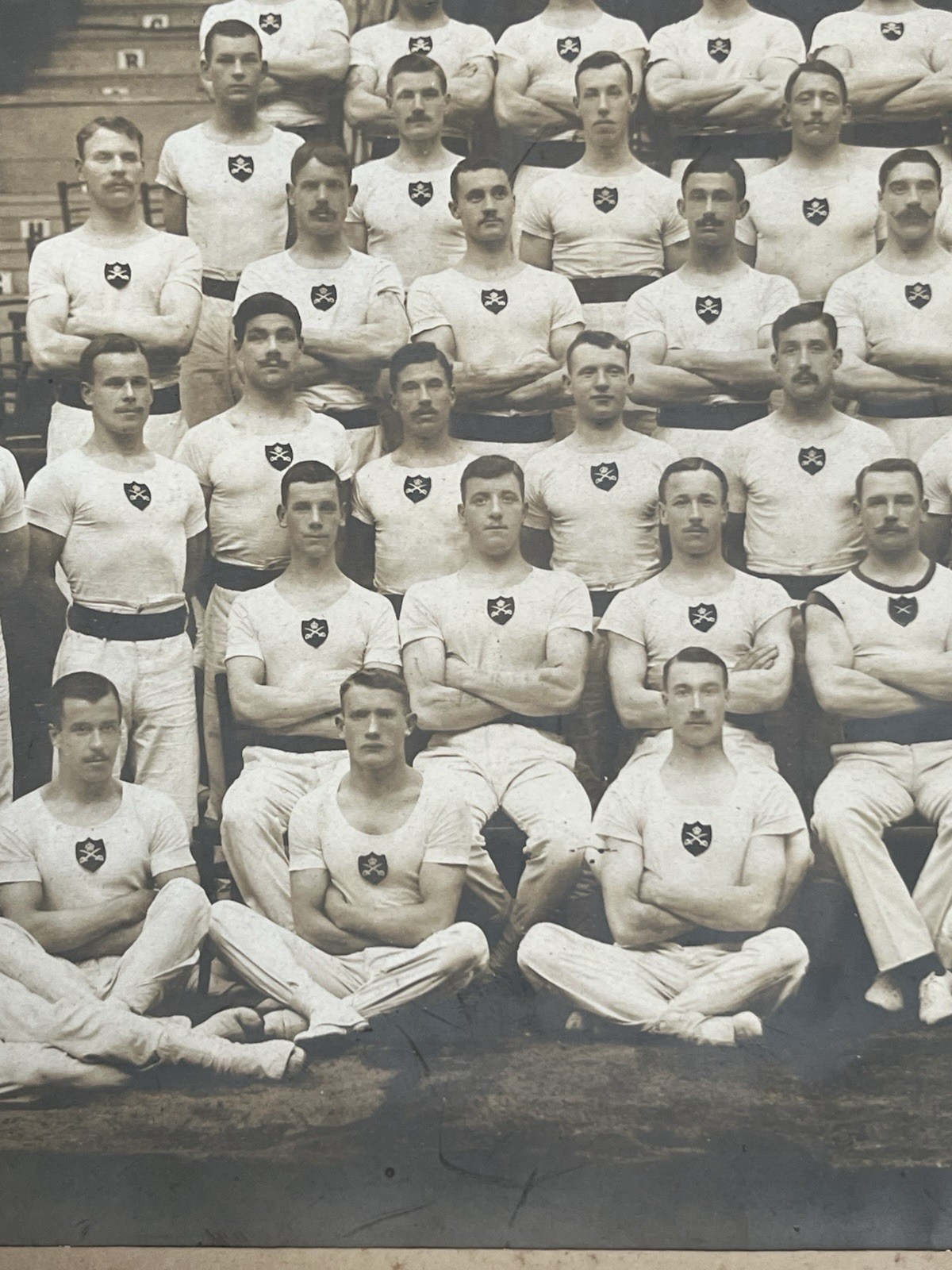 The Royal Welsh Welch Fusiliers Gymnasium Team Black & White Photograph Mounted